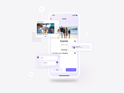 German Learning App app design figma ios language learning mobile ui uidesign userinterface
