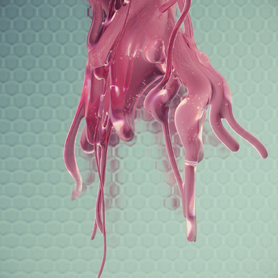 Liquid growth using X-Particles 3d animation c4d motion graphics redshift simulation