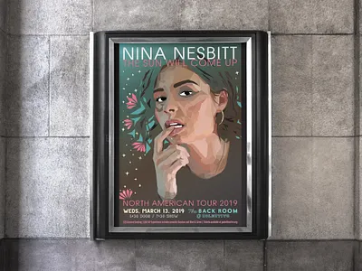 Nina Nesbitt Concert Poster concert poster design event poster graphic design illustration milwaukee nina nesbitt pabst theatre group shapes vector