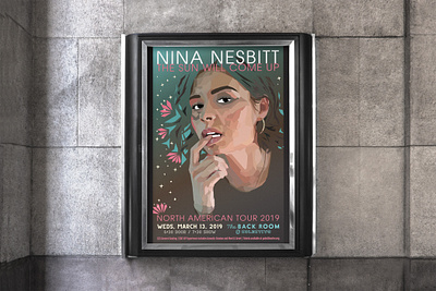Nina Nesbitt Concert Poster concert poster design event poster graphic design illustration milwaukee nina nesbitt pabst theatre group shapes vector