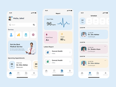 Health Mobile App animation app mobile ui