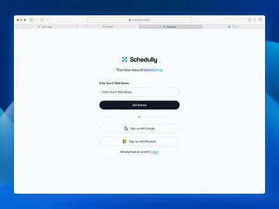 Schedully Sign Up Pages 🎉 calendar design input login logo product design signup ui user interface ux web design