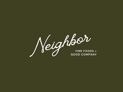Neighbor - Restaurant Branding branding design graphic design logo logo design