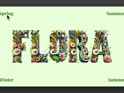 Flora interaction exploration animation autumn branding components flora flowers interaction logo organic plants seasons spring summer transition typography web design winter