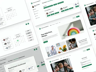 KidsCare Pediatrics ai concept design figma magician magicianfigma midjourney ui ux uxui web webdesign