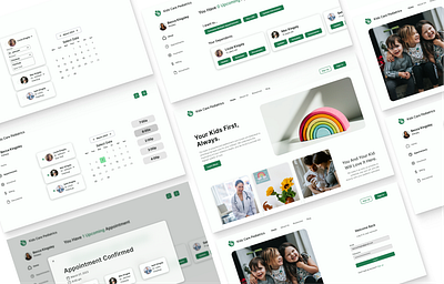 KidsCare Pediatrics ai concept design figma magician magicianfigma midjourney ui ux uxui web webdesign