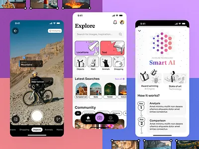 Image Recognition Mobile App | UI challenge #18 ai app ar artificial intelligence biometric camera design google lens identification image image editing ios mobile photo product design recognition search text recognition ui ux