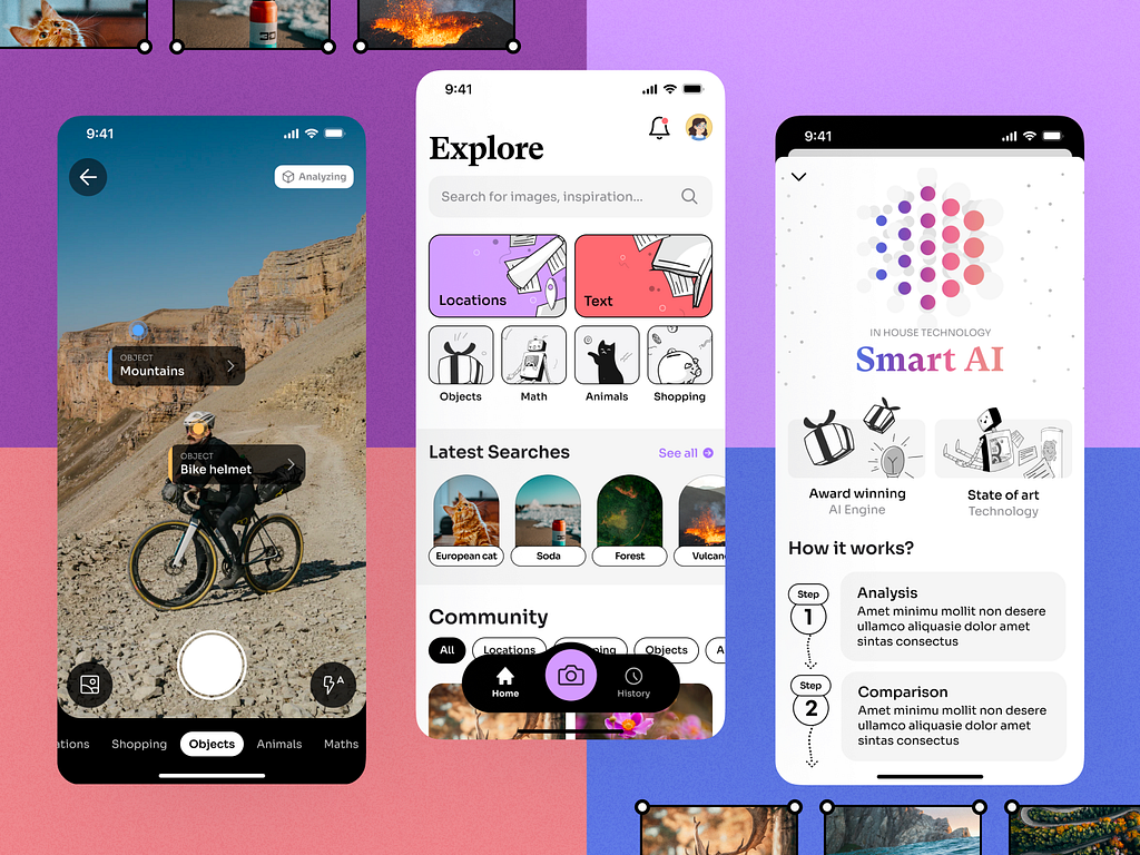 Image Recognition Mobile App UI challenge 18 by Bilal on Dribbble