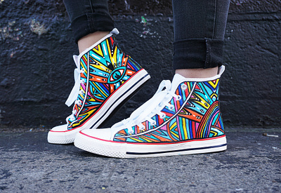 Hand Painted Sneakers art illustration product photography