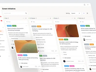 Zenwork - Project Management Dashboard admin board dashboard design design system kanban kanban board management portal project project dashboard project management task management ui ux