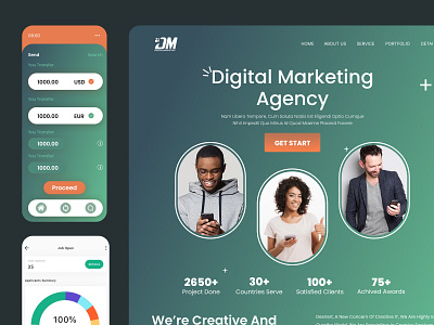 Website Design for Digital Marketing Agency agency website design design digital marketing graphic design illustration ui ui design uiux design web design website design wix website wordpress customization wordpress website