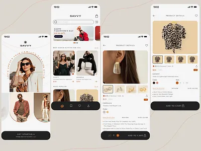 SAVVY application (Fashion & Shopping) app branding design fashion fashion shop frasurbane outfit shop ui ui design ux ux design valentine