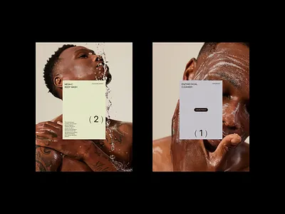 Skincare 02/23 e commerce editorial graphic design man minimalistic pastel photos poster shop skin skincare
