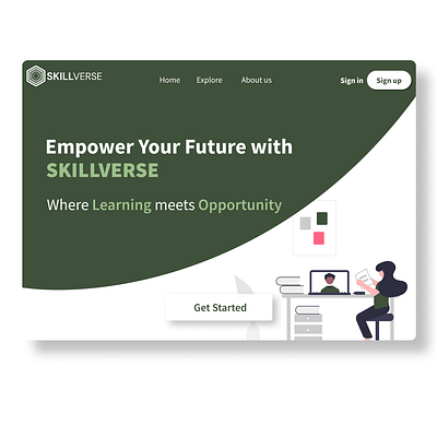 Unlock the full potential of learning with Skillverse, my person graphic design ui