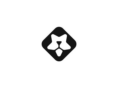 Star lion brand branding design elegant graphic design illustration lion logo logo design logotype mark minimalism minimalistic modern monochrome predator sign square star wild