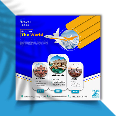 Travel Agency flyer design #Flyer design#Travel agency #Creative 3d graphic design logo