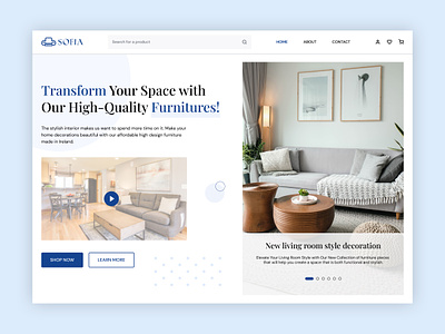 Sofia furnitures website business website ecommerce website furniture graphic design interface interior landing page ui ui design ui ux design ux ux design visual design web web design web designer website website design website designer websites