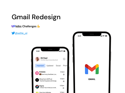 Gmail Redesign Challenge apple application clean design email email app email client fluent fluent design gmail inbox mailbox message messages minimal notification outlook texture ui ux