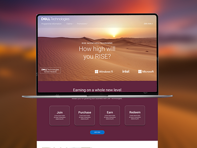 Dell International Rewards Program Page landing page loyalty program rewards sales page tech ui web design