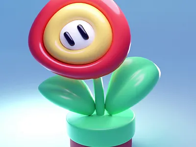 Mario Fire Flower 3d animation