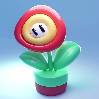Mario Fire Flower 3d animation