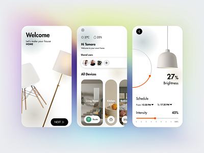 Smart Home App app art branding design house modern real estate smart home ui ux vector