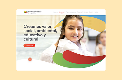 Fundación Azteca | Website design desktop graphic design ui vector web design