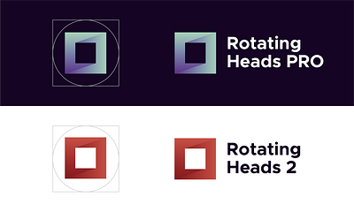 Cube logo design, 2 versions branding graphic design logo