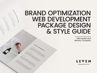 LEVEN Cannabidiol branding design graphic design logo package design photography web design web development website
