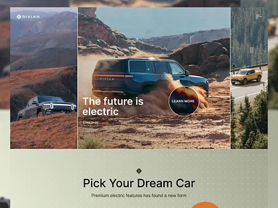 RIVIAN redesign concept branding cars clean ui design uiux ux