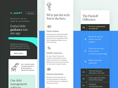Mobile-Optimized Marketing Website for Fintech Solutions clean dailyui design landing page marketing website mobile payifoff ui ux web