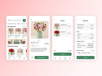 Flower Shop - Mobile app design flower app flowers app mobile app mobile app design ui ui design ux design ux ui designer