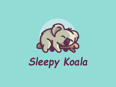 sleepy koala 3d animation branding graphic design logo