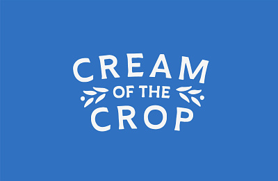 Cream of the Crop Logo almondmilk branding design lettering logo logo design logotype milk