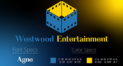 Westwood Entertainment New Logo w/ Business Card branding design graphic design illustration logo typography vector