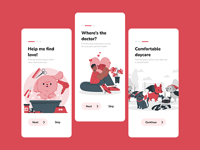 JabWeMet - A pet care aggregator app app design petapp petcare ui uiux