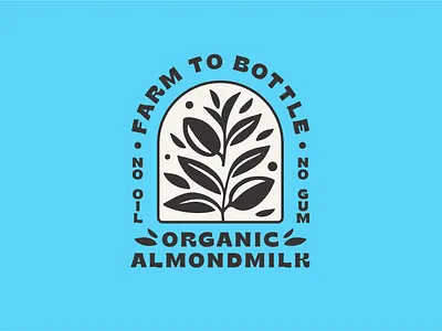 Beber Concept almondmilk badge branding design logo logo design milk organic seal