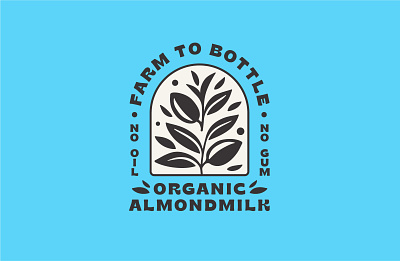 Beber Concept almondmilk badge branding design logo logo design milk organic seal
