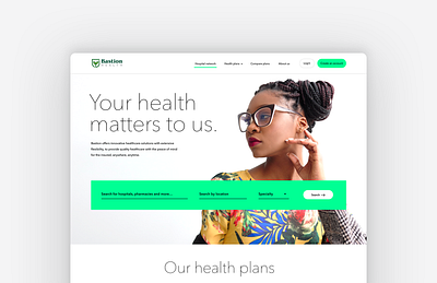 Bastion Health africa branding design digital design find a location graphic design healthcare landing page typography ui ux