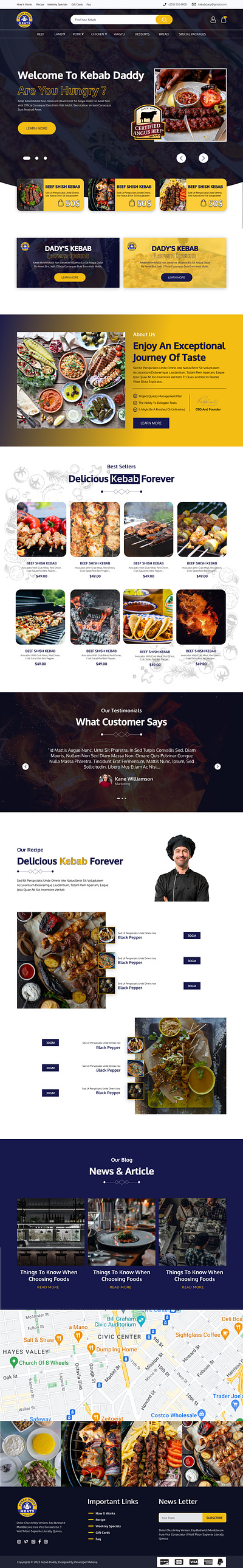 Restaurant Website UI/UX Design figma graphic design ui ui ux ux web design web development