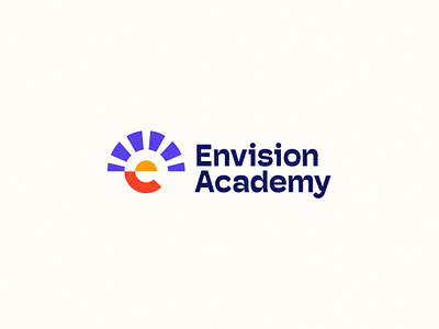 Envision Academy | Brand Identity academy brand branding christian design e envision eye fun geometric hope joy logo logo design minimal school simple sun teach youth