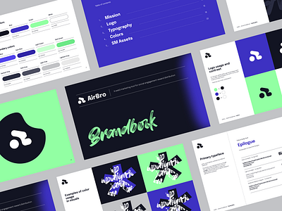 AirBro - Brandbook preview blockchain brandbook branding graphic design logo styleguide web3