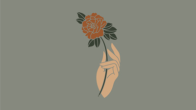 Mysa Makings branding flower hand illustration
