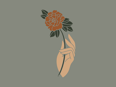 Mysa Makings branding flower hand illustration