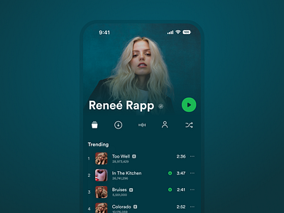 Artist Feed Concept apple applemusic concept feed ios iphone music musicapp podcasts profile spotify streaming ui