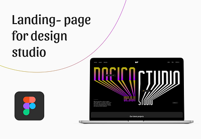 Landing-page for design studio. branding design graphic design landing logo typography ui ux