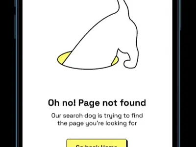 Animated 404 Page Design animation figma