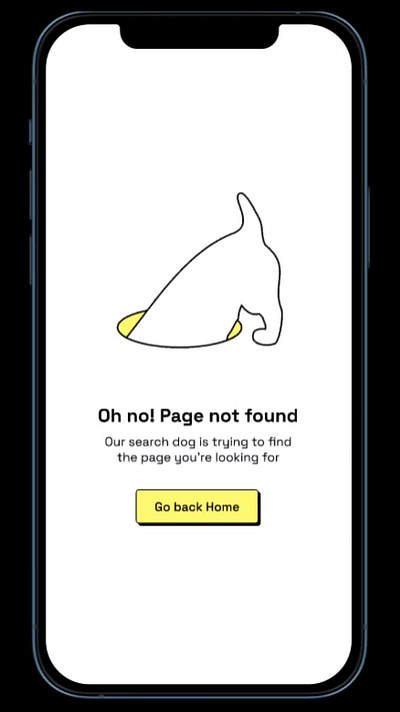 Animated 404 Page Design animation figma