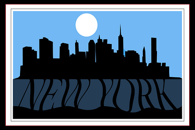 sing: New York, New York... art concept cover design illustration poster print vector