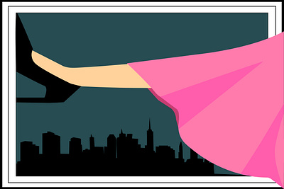 Entering New York city art concept cover design illustration poster print vector